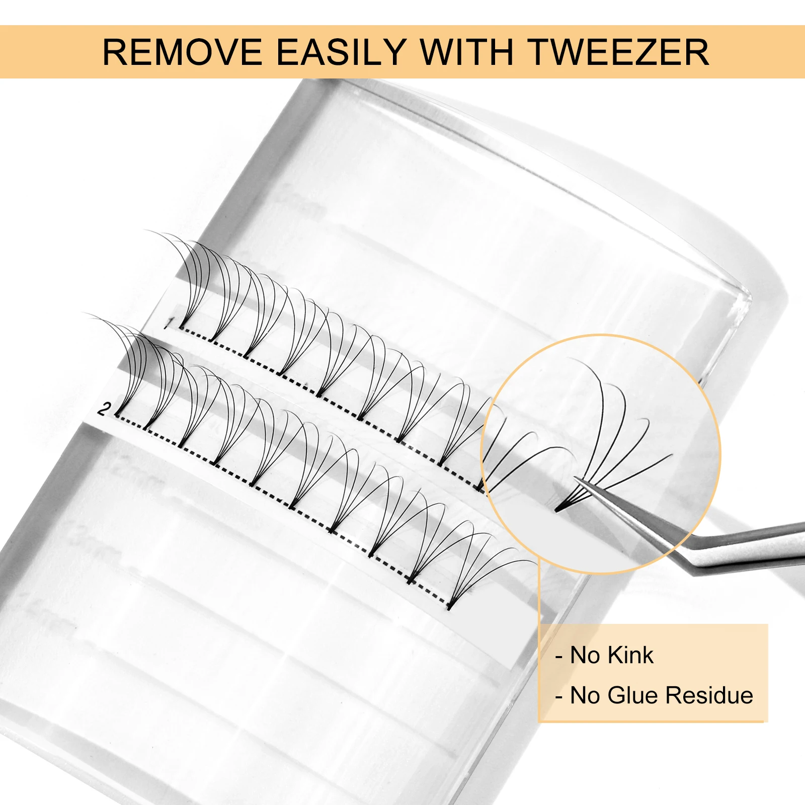 Quewel Premade حجم المشجعين جلدة C/D المنك أهداب مسبقة الصنع حجم المشجعين 8-15 مزيج لينة الرموش الصناعية حجم تمديد أدوات ماكياج