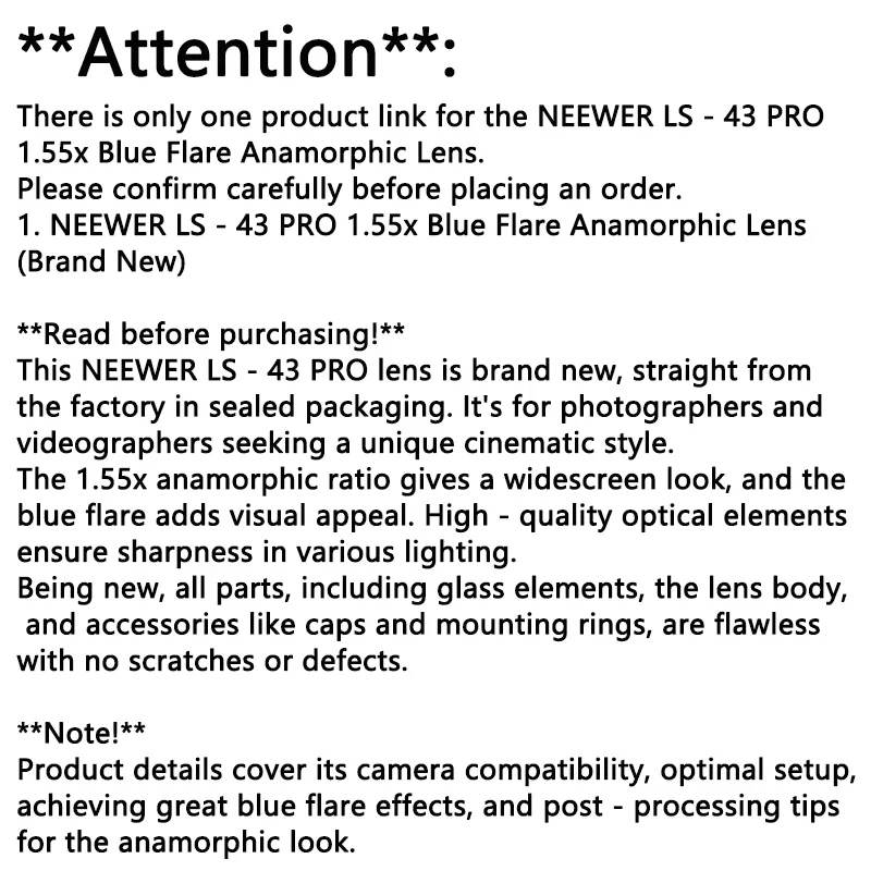 الأصلي NEEWER LS-43 PRO 1.55x الأزرق مضيئة عدسة غير متبلورة مع 17 مللي متر موضوع الهاتف المحمول عدسة تكبير عدسة لصانع الأفلام صانع الفيديو #6