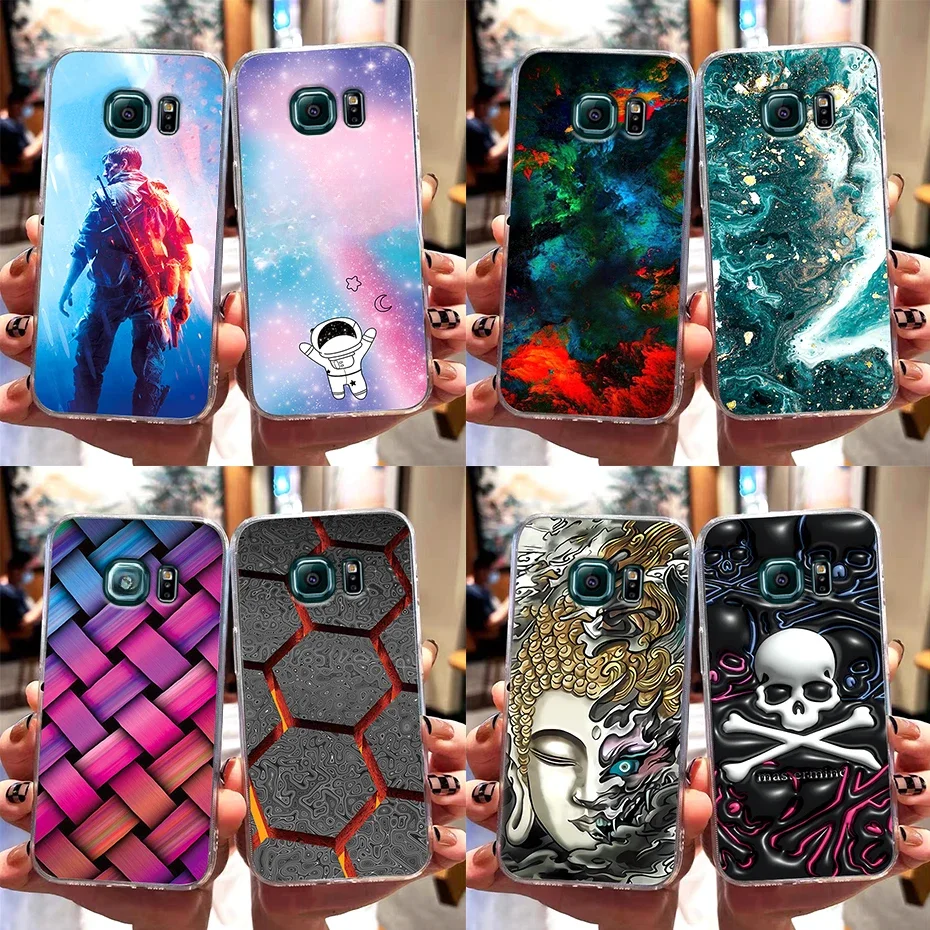 Pour Samsung Galaxy S6 étui marbre clair Silicone couverture souple pour Samsung S6 Edge Coque de téléphone pour SamsungS6Edge Plus Coque pare-chocs