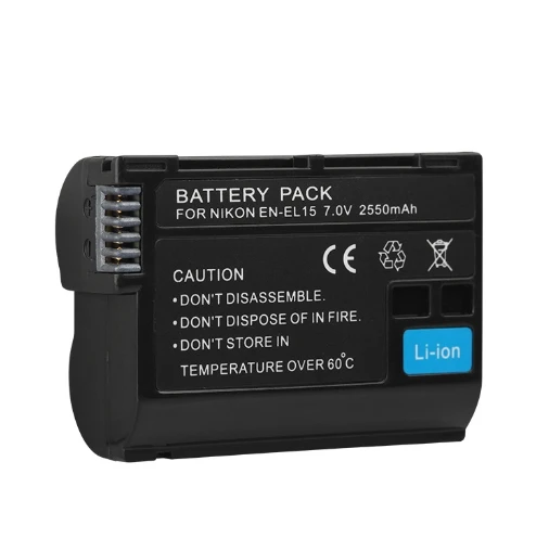 2550mAh DIXSG EN-EL15 ENEL15 EN EL15 CAMERA BATTERY for Nikon Z5 Z6 Z7 D7100 D7200 D7500    D850 D750 D7500 D810 D500 D600