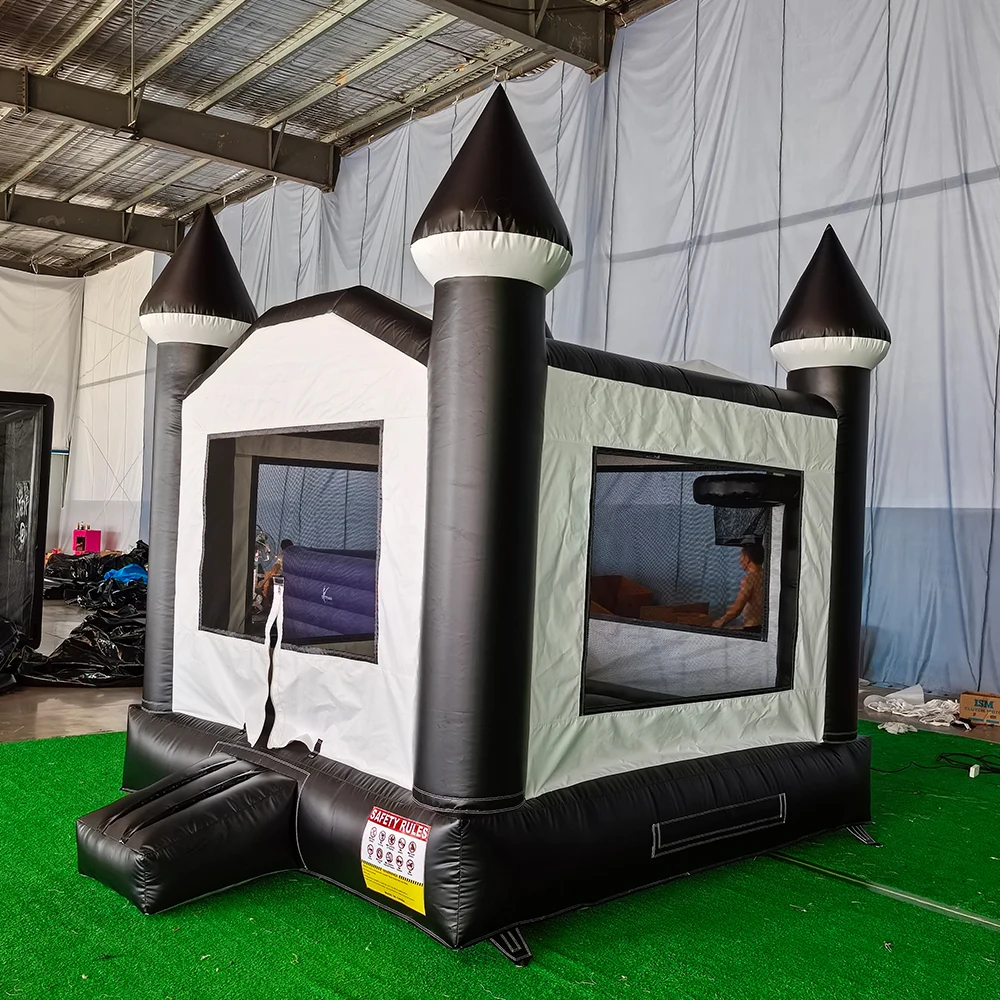 10ft/3m Black & WhiteTuxedo BounceHouse Commercial Grade Bounce Castle House with Blower for Kids & Adults Party Wedding