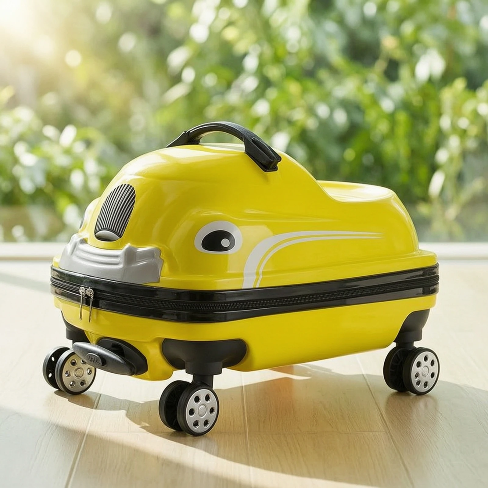 20 inch Ride on Suitcase for Kids Carry on Luggage with Wheels Carry Trolley Luggage for Travel Airport Vacation Festival Gift