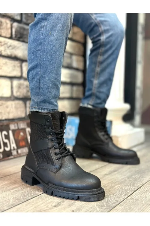 

BA0087 Lace-Up Men's Sport Leather Combat Boots