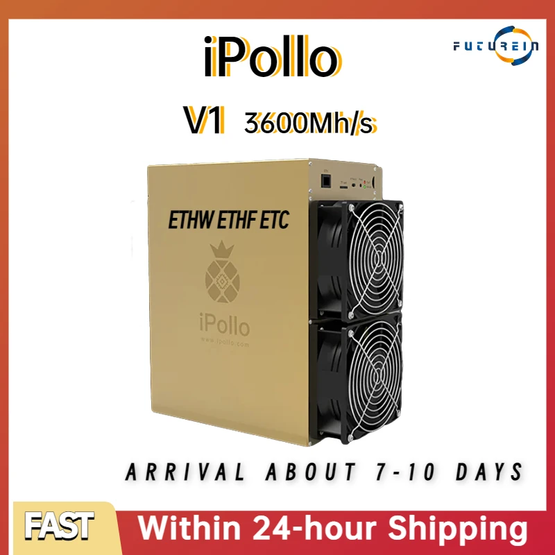 iPollo V1 3600MH/s Ethash Crypto Miner ETH Mining Machine ASIC