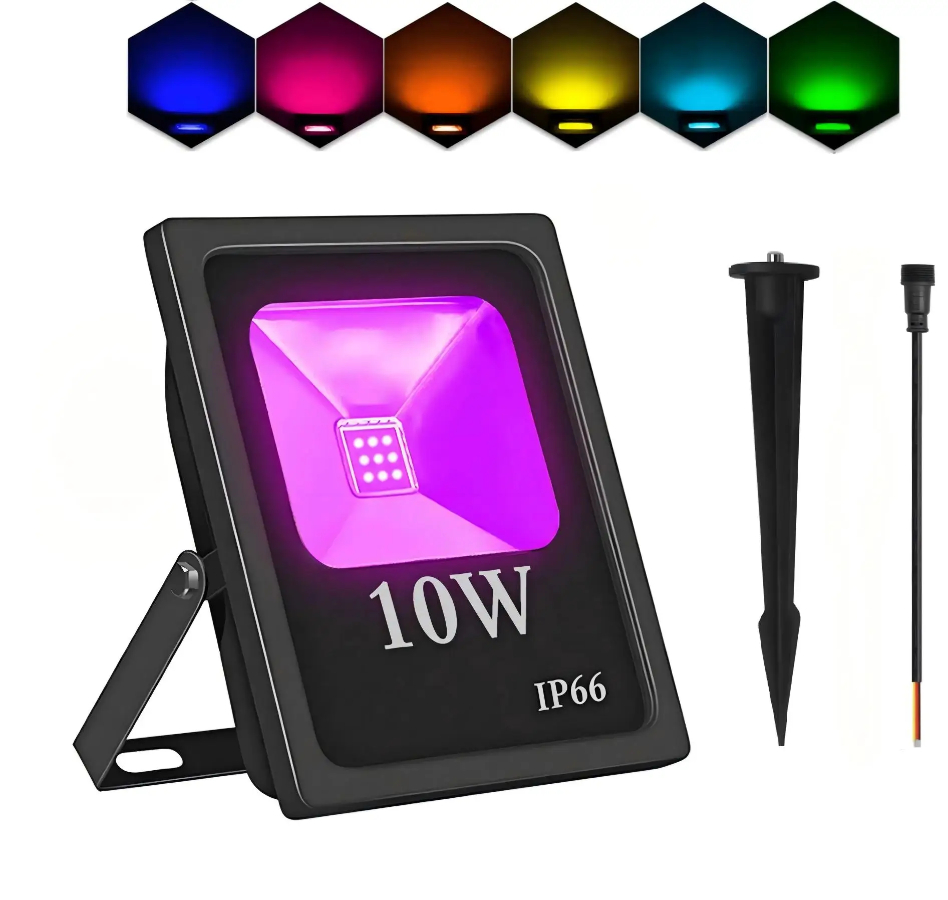 10W RGB Smart floodlight,WS2811 led Pixel Flood Light, led addressable Pixel floodlight DC12-24VInput IP65,X-Connect ；for Party