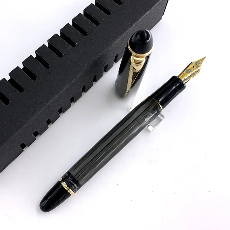 YONGSHENG 699 półprzezroczyste pióro wieczne próżniowe wypełnienie EF 0,38 mm/F 0,5 mm stalówka szkolne materiały biurowe artykuły papiernicze prezent do pisania — zdjęcie produktu 7