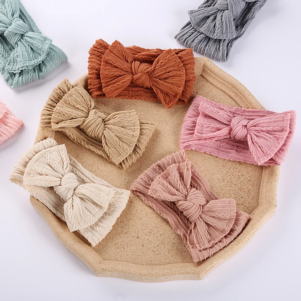 Bandeau élastique solide pour bébé, nouveau-né, garçon et fille, Turban large, à la mode, avec nœud supérieur, accessoires pour cheveux pour enfants