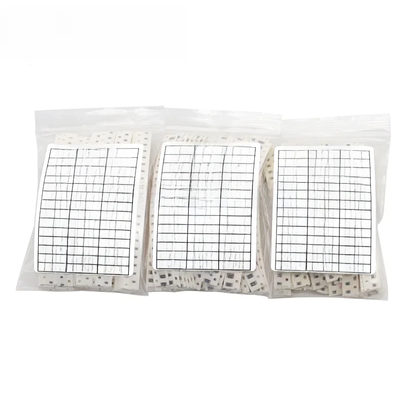 0402 0603 0805 1206 1210 2512 rezystor SMD wybrane elementy 10K 100K 1K 1R 100R 220R 1% 5% zestaw próbek — zdjęcie 2
