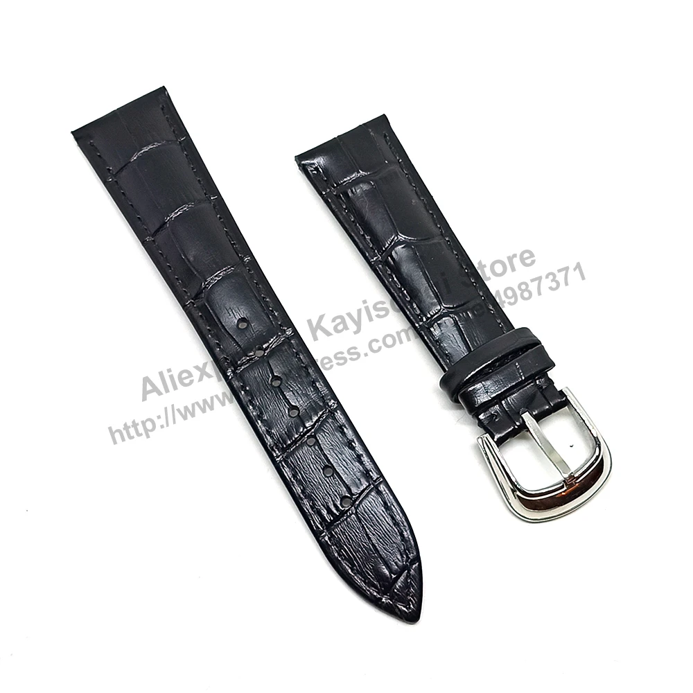 22mm Black , Brown Genuine Leather Watch Band Strap Compatible For Franck Muller