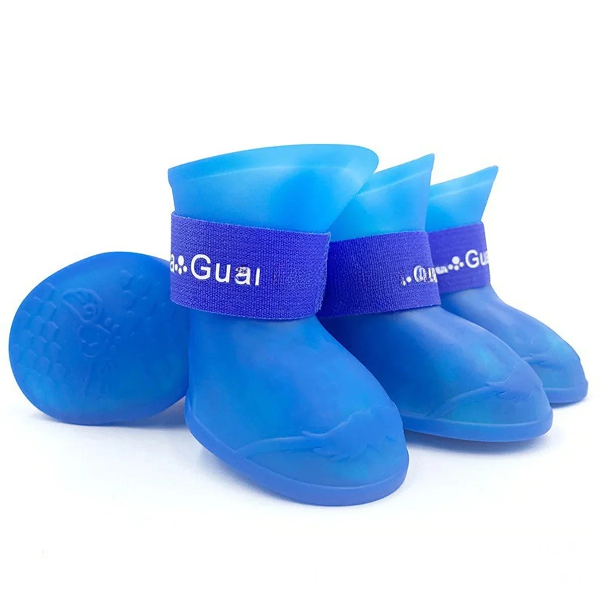 Chaussures de pluie imperméables pour animaux de compagnie, 4 pièces, bottes en caoutchouc antidérapantes pour petits, moyens et grands chiens, chaussures d'extérieur pour chats, bottines pour animaux