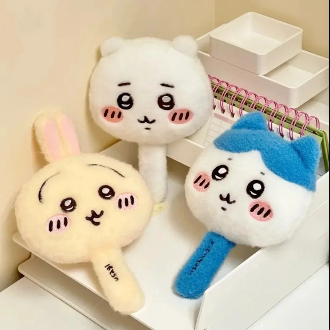 

Chikawas Plush Handheld Mirror Kawaii Usagi Hachiware Portable Makeup Mirror Cute Japanese Character Bag Charm Gift New