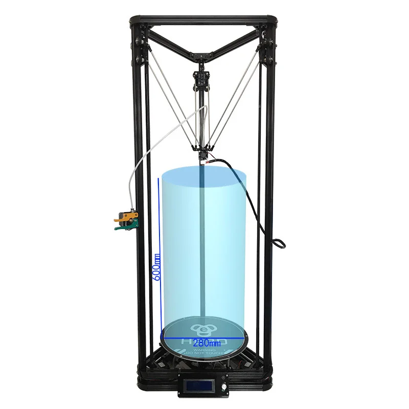 K280 Kossel Delta 3D printer DIY, ceramic 3D printing upgrade kit with large size, fast speed, automatic leveling, heated bed, s