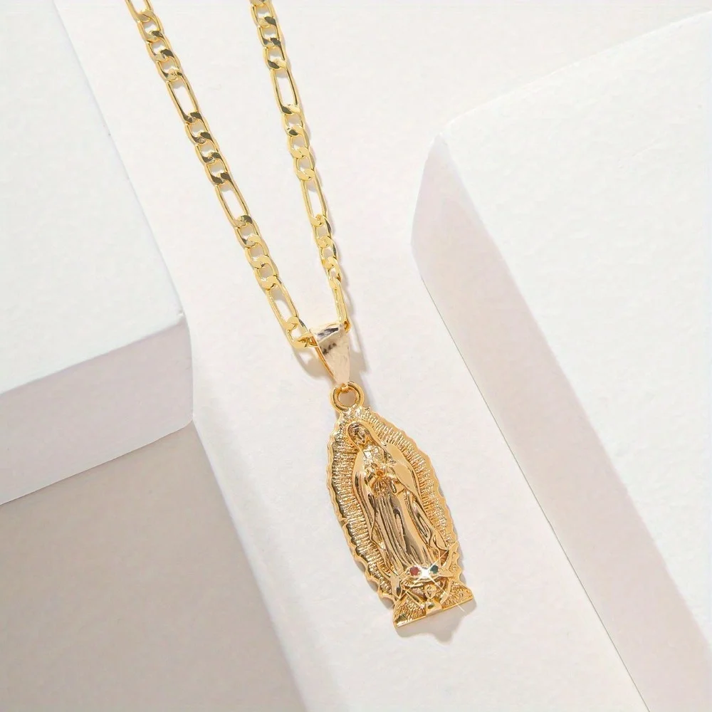 The New Stylish and Simple Three-Dimensional Mary Series Necklace is Suitable For Daily Wear And Gift to Family Members