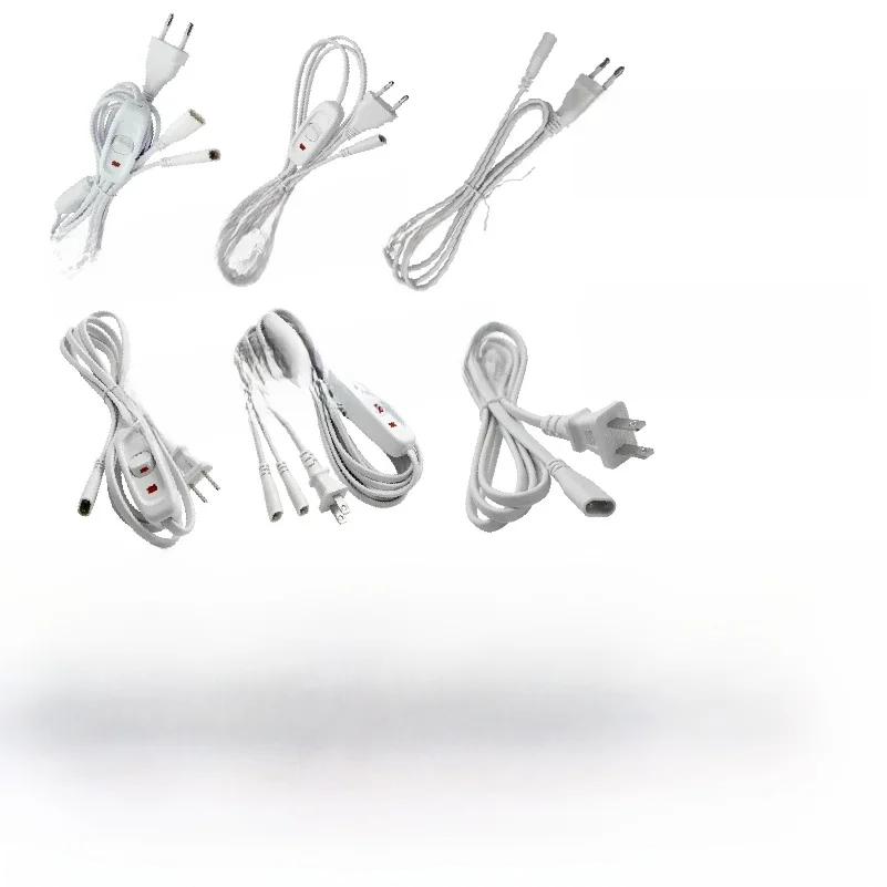 Cordon d'alimentation hexagonal à 2 broches avec interrupteur marche/arrêt pour lumières de garage en nid d'abeille HAMRVL et câble de remplacement pour systèmes d'éclairage