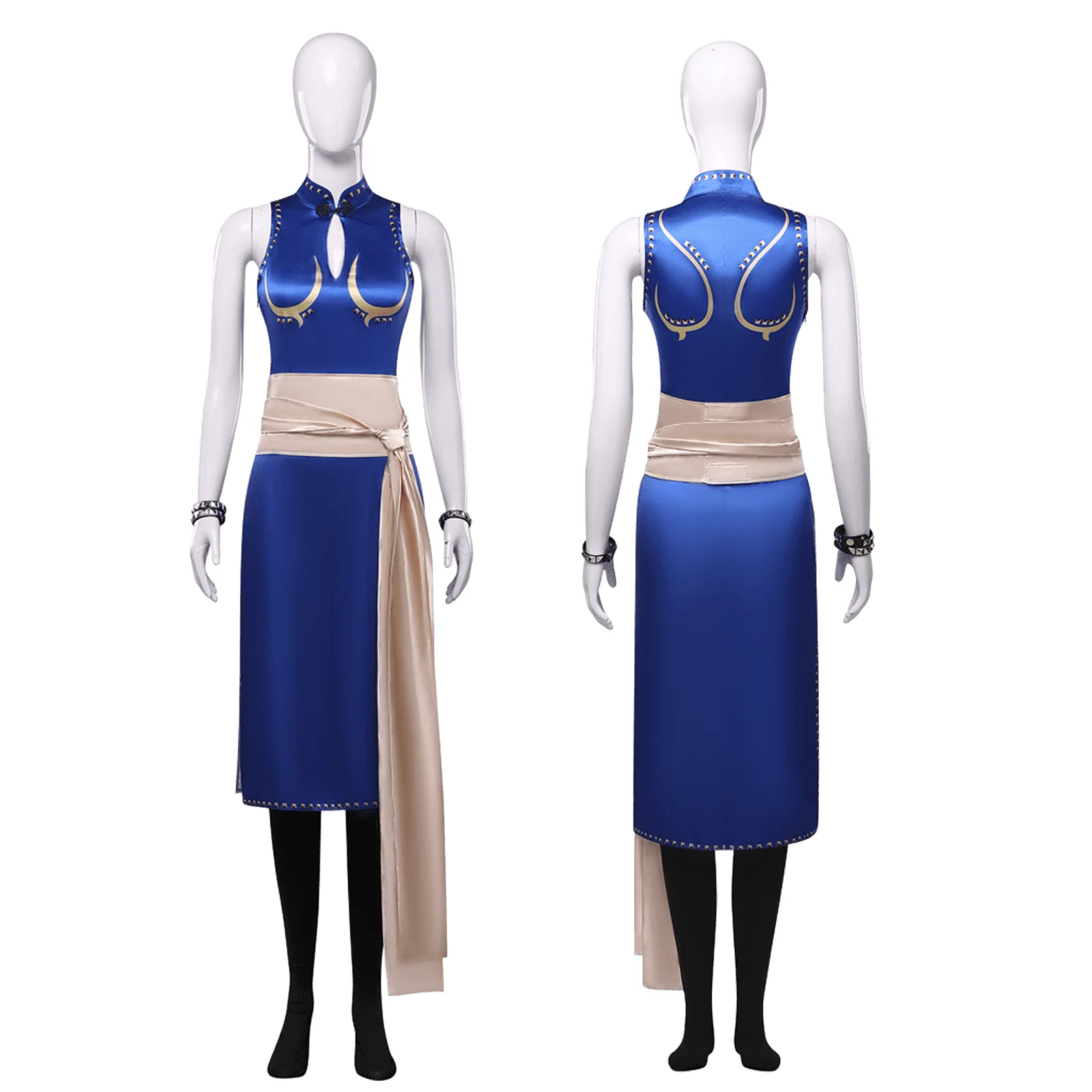 Street Fighter 2026 Chun-Li Cosplay Costume Movie Version Female Blue Fighter Outfit Game Character Halloween Convention Party view 5