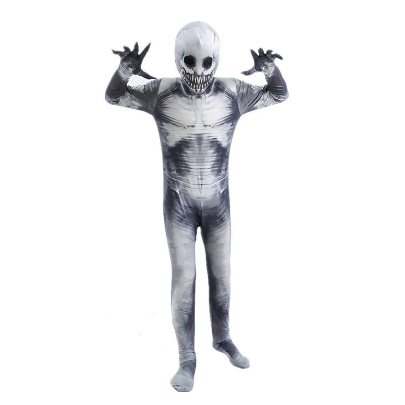 Boys Horror Skull Zombie Halloween Costume Kids The Rake Costume