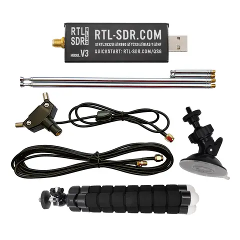 RTL SDR V3 R860 with R820T2 RTL2832U and Dipole Antenna RTL-SDR Blog
