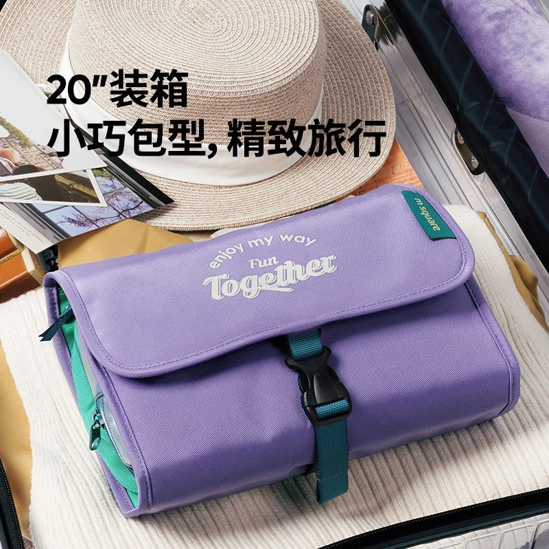 

3-Fold Portable Waterproof Travel Toiletry Bag Cosmetic Makeup Organizer Storage Pouch for Women Men, Camping, Business Trip