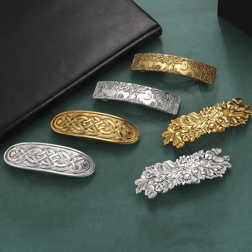 Viking barrettes accessoires pour cheveux Wicca Tiara Vintage Celtic arbre de vie fleur épingle à cheveux fille Pinces à cheveux pour femmes Peignes pour femmes Accessoires de cheveux pour femmes