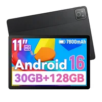 10.95‑Inch Slim Android16 Tablet with Gemini AI,30GB(3+27GB Virtual)RAM 128GB ROM 1TB Expandable, Widevine L1 1920*1200 Display,7800mAh Long Standby Battery,5MP+8MP Dual Cameras Five‑Core Tablet for Streaming Work Study Gaming