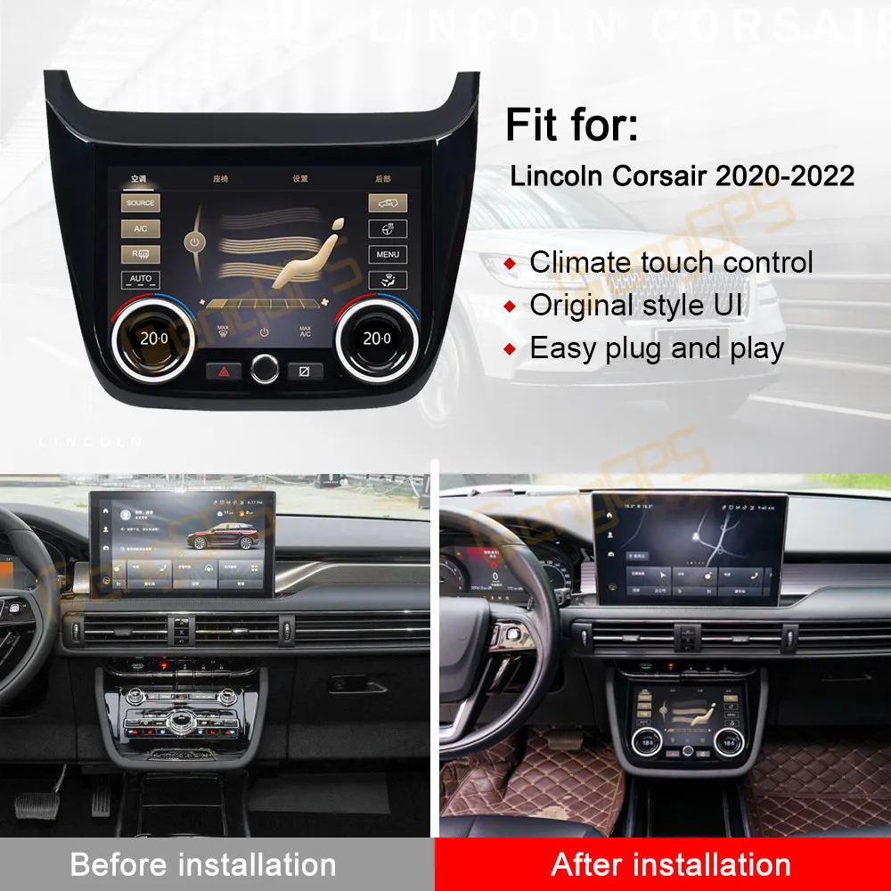 LCD Air Conditioning Board AC Panel For Lincoln Corsair 2020 - 2024 Air Conditioning Climate Control Screen Unit