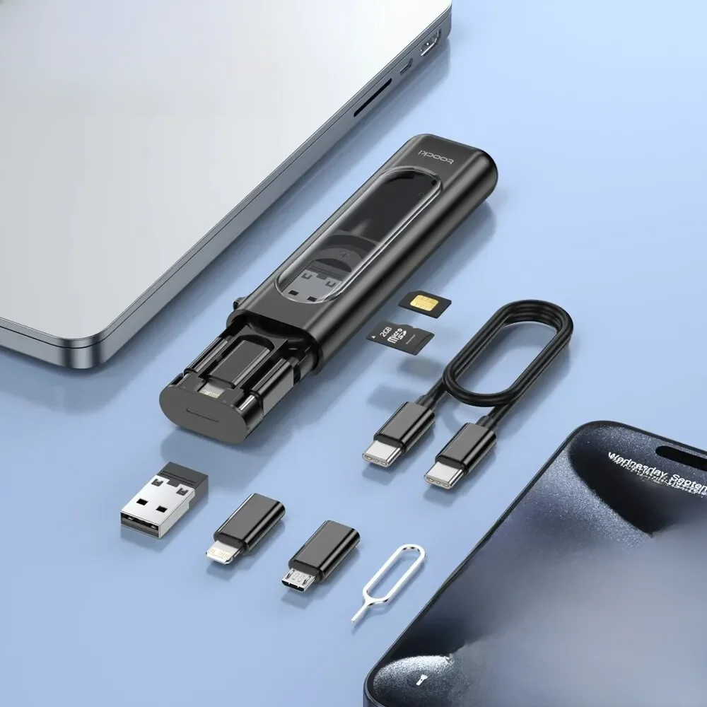 Toocki PD60W USB C vers Type C câble pour iPhone 15 Pro Max 5 en 1 câble étui de chargement ensemble câble adaptateur USB pour Samsung S23 Xiaomi