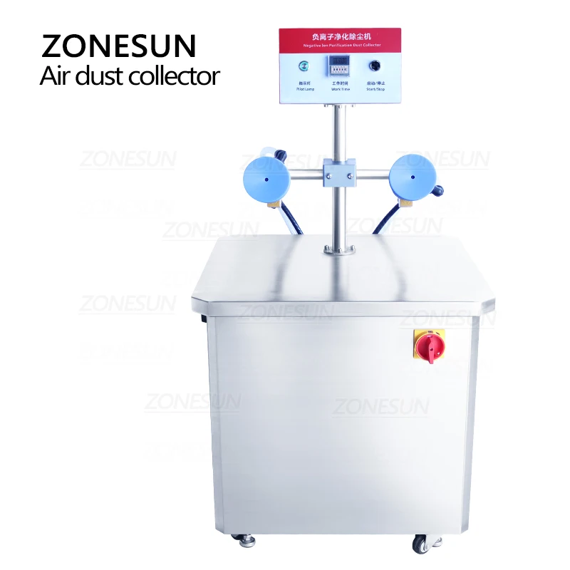 ZONESUN-colector de polvo de iones negativos, máquina de limpieza de aniones, botellas de vidrio de plástico, lavadora de aire, purifica el embalaje, ZS-NIC1 de producción