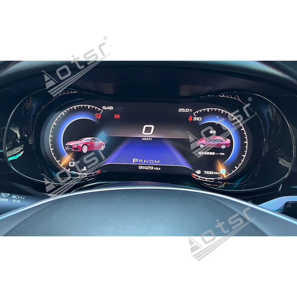 12.3 inch LCD Dashboard Display For Maserati Quattroporte 2014-2022 Digital Cluster Virtual Instrument Speedometer Panel