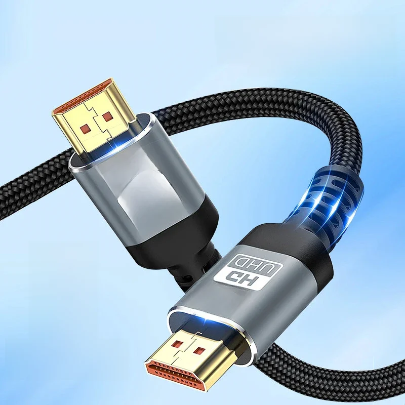 Adaptador de cabo HDMI para laptops grandes, projetores de TV de alta definição, UHD, HDR, 48Gbps,