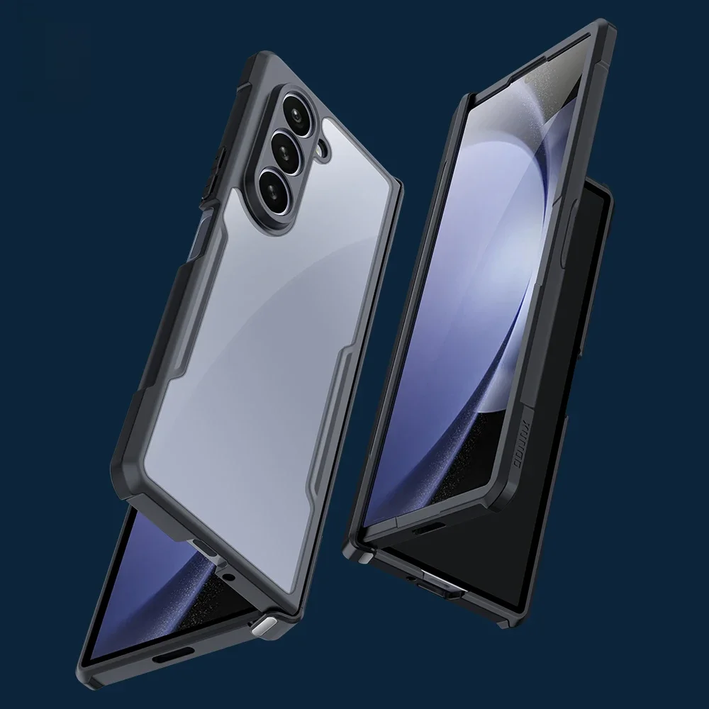 Xundd do Samsung Galaxy Z Fold6 do Galaxy Z Fold 6 5 4 3 etui ochronne odporne na wstrząsy przezroczyste etui — zdjęcie produktu 7