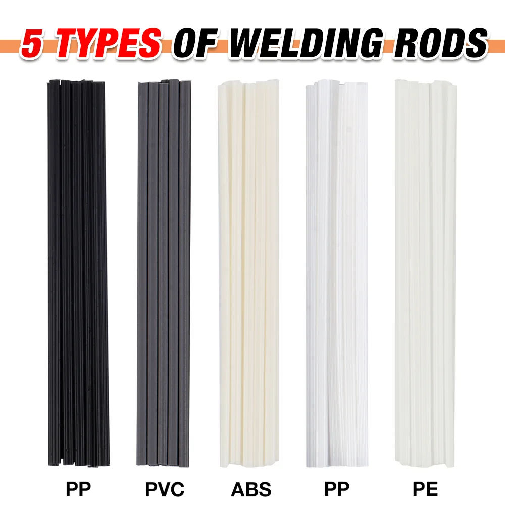 55Pcs/110Pcs Welding Tools, PP White PP Black PE PVC ABS Plastic Welding Rod,Stainless Steel Woven Metal Mesh, Home Welding Mesh