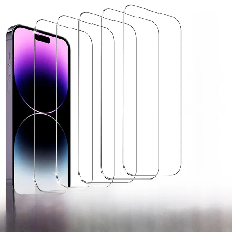 Protetor de Tela de Vidro Temperado para iPhone, 15, 13, 11, 12, 14 Pro Max, Mini, 16, 7, 8 Plus, X,