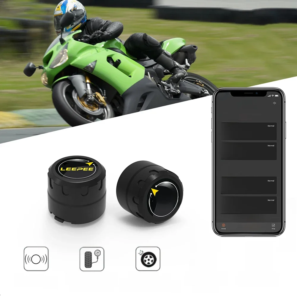 AliExpress LEEPEE Motorcycle TPMS 2 Sensors Bluetooth 4.0 5.0 Tire Pressure Monitoring System Pit Bike Tyre Tester