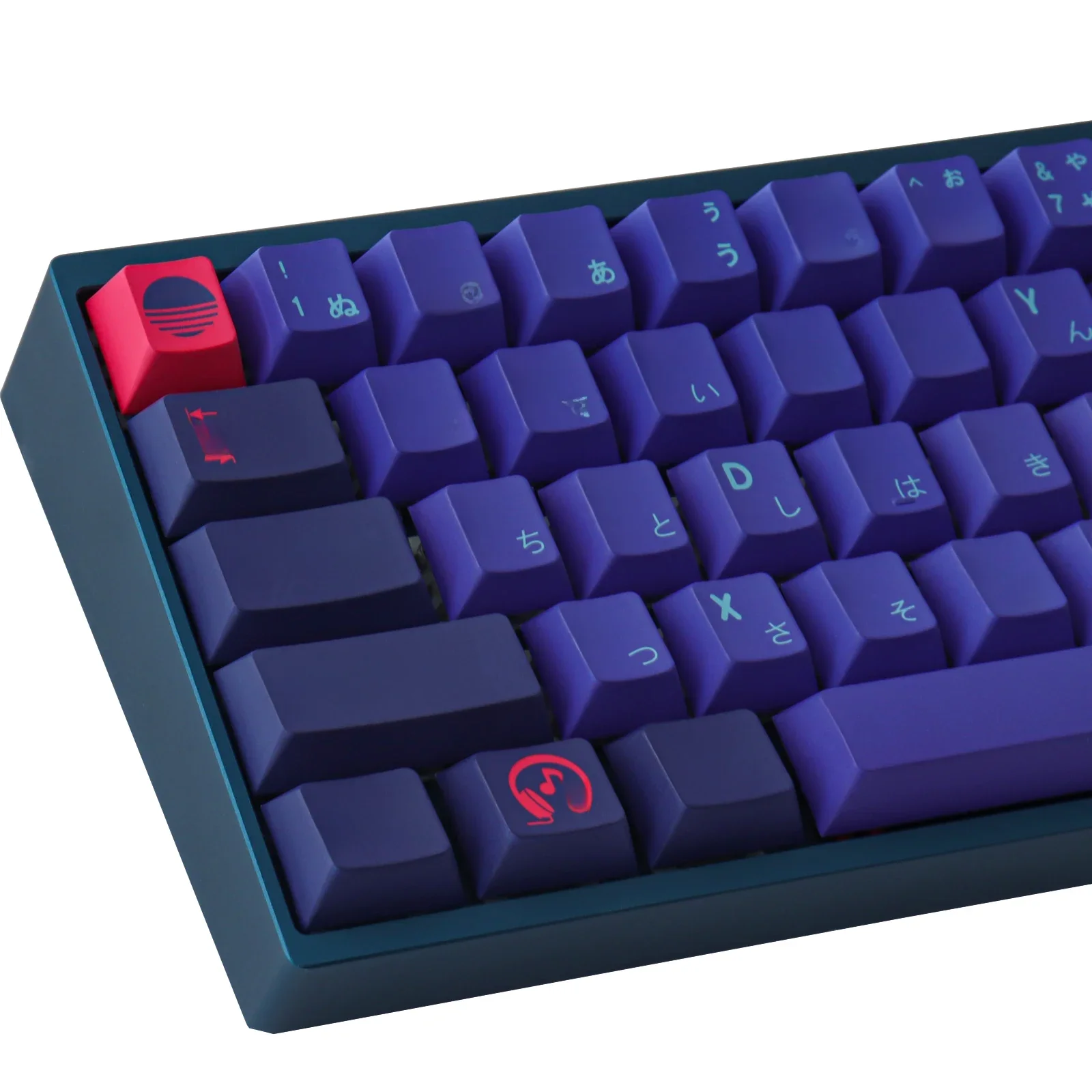 Klawisze GMK Laser Wave 158 klawiszy, wykonane z materiału PBT, profil Cherry, klawisze z nadrukiem sublimacyjnym, dostosowane do klawiatur mechanicznych z przełącznikami MX. — zdjęcie produktu 7
