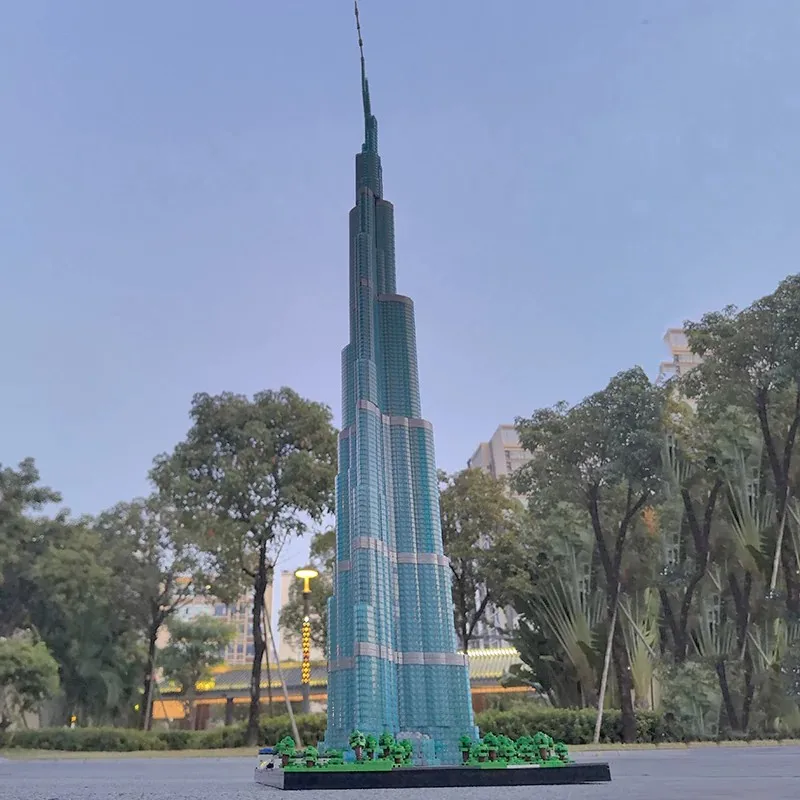 7400 Uds MOC Dubai Burj Khalifa modelo a escala 1:500 rascacielos renovados del mundo arquitectónicos juguetes de bloques de construcción regalo para chico adulto