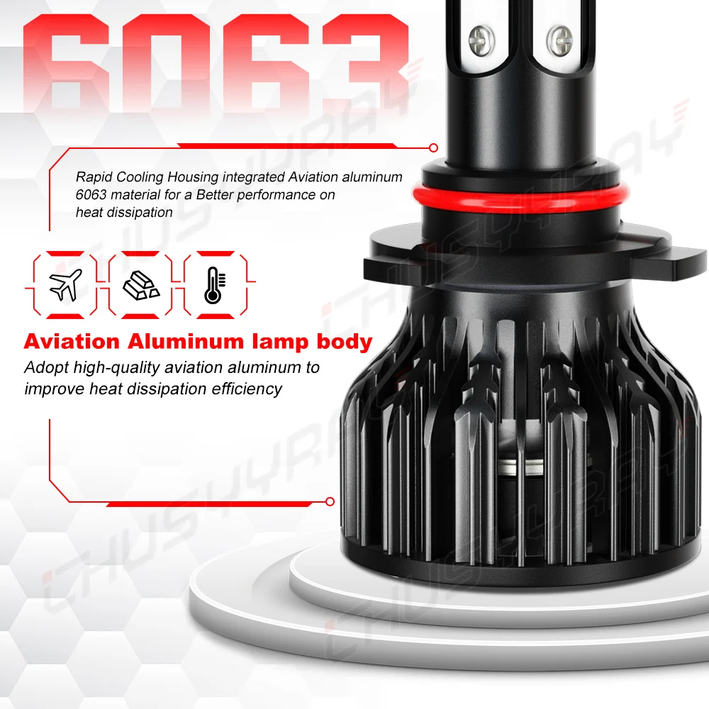 For Chevy Suburban Tahoe 2000-2006 4-Side LED Headlight High Low Beam+Fog Light Bulbs Combo Kit 50W 6000K 6000LM
