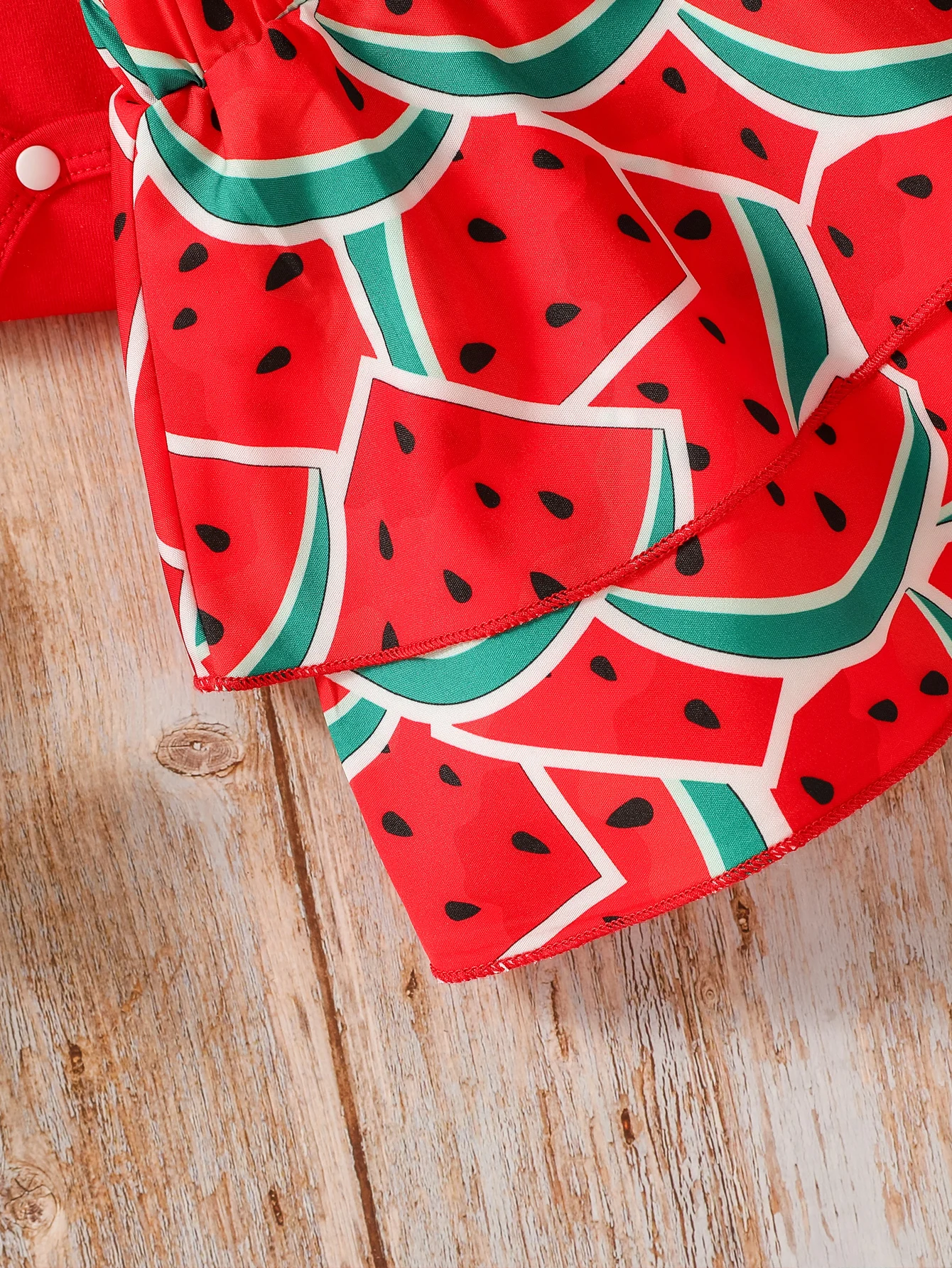 3PCS Baby Gilrs Summer European and American style Red Sleeveless Skirt Set With Watermelon+Headband