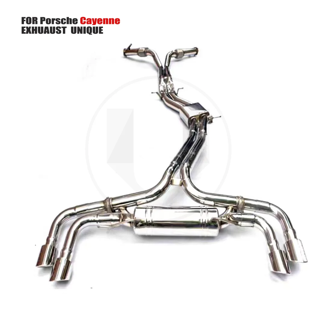 UNIQUE Stainless Steel Exhaust System Manifold is Suitable for Porsche CayenneAuto Modified Valve Muffler Downpipe With Catalyst