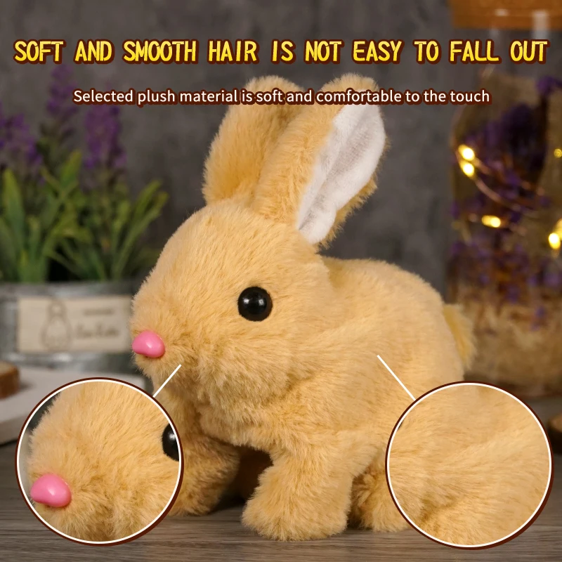 น่ารักไฟฟ้าของเล่นตุ๊กตากระต่ายแครอทกระโดดและกรีดร้องกระต่ายเด็กตุ๊กตาของขวัญวันเกิด