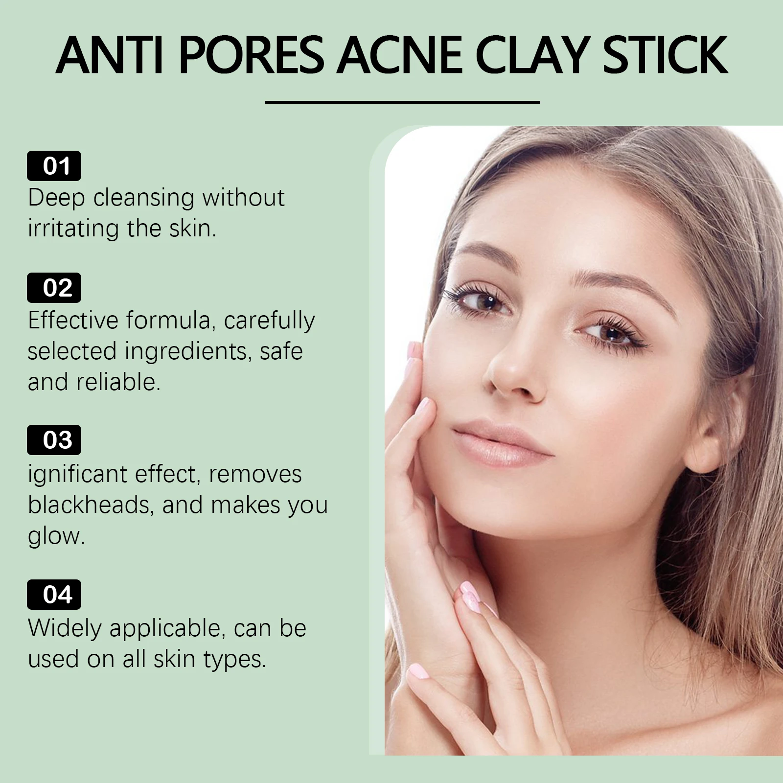 40g Mugwort Face Clay Mask Deep Moisturizing Cleaning Pores Remove Blackhead Smoothing Skin Soothing Discomfort Glowing Facial Mud Mask Stick