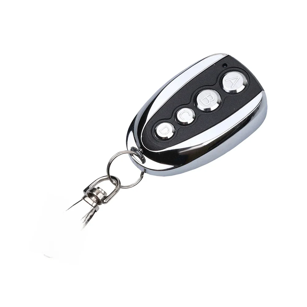 Copie de télécommande à quatre touches en forme de U, paire universelle 433, porte de volet roulant électrique, clé de télécommande de Garage