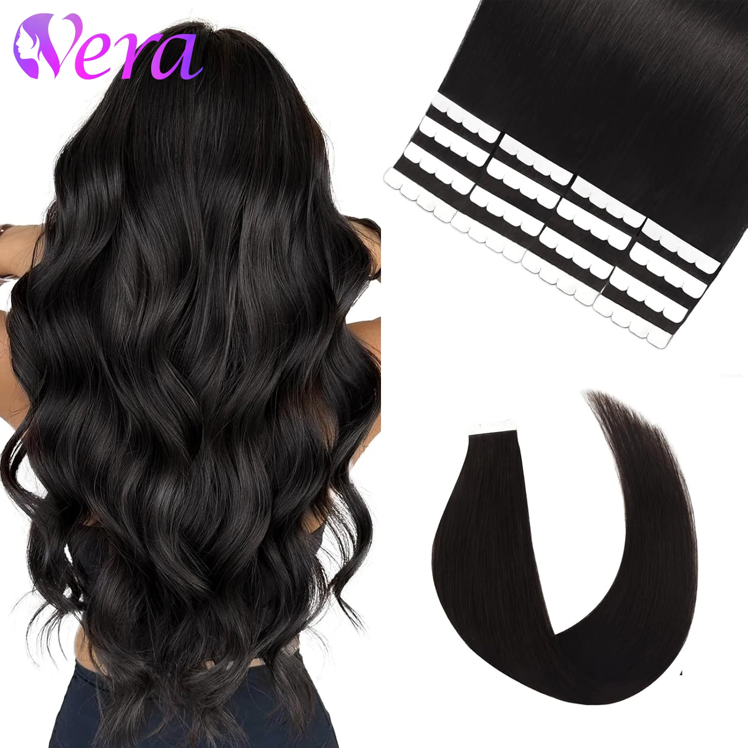 

Tape In Hair Extensions Human Hair Mini Tape In Extensions Remy Human Hair Straight Seamless Invisible Tape Ins Hair Extensions