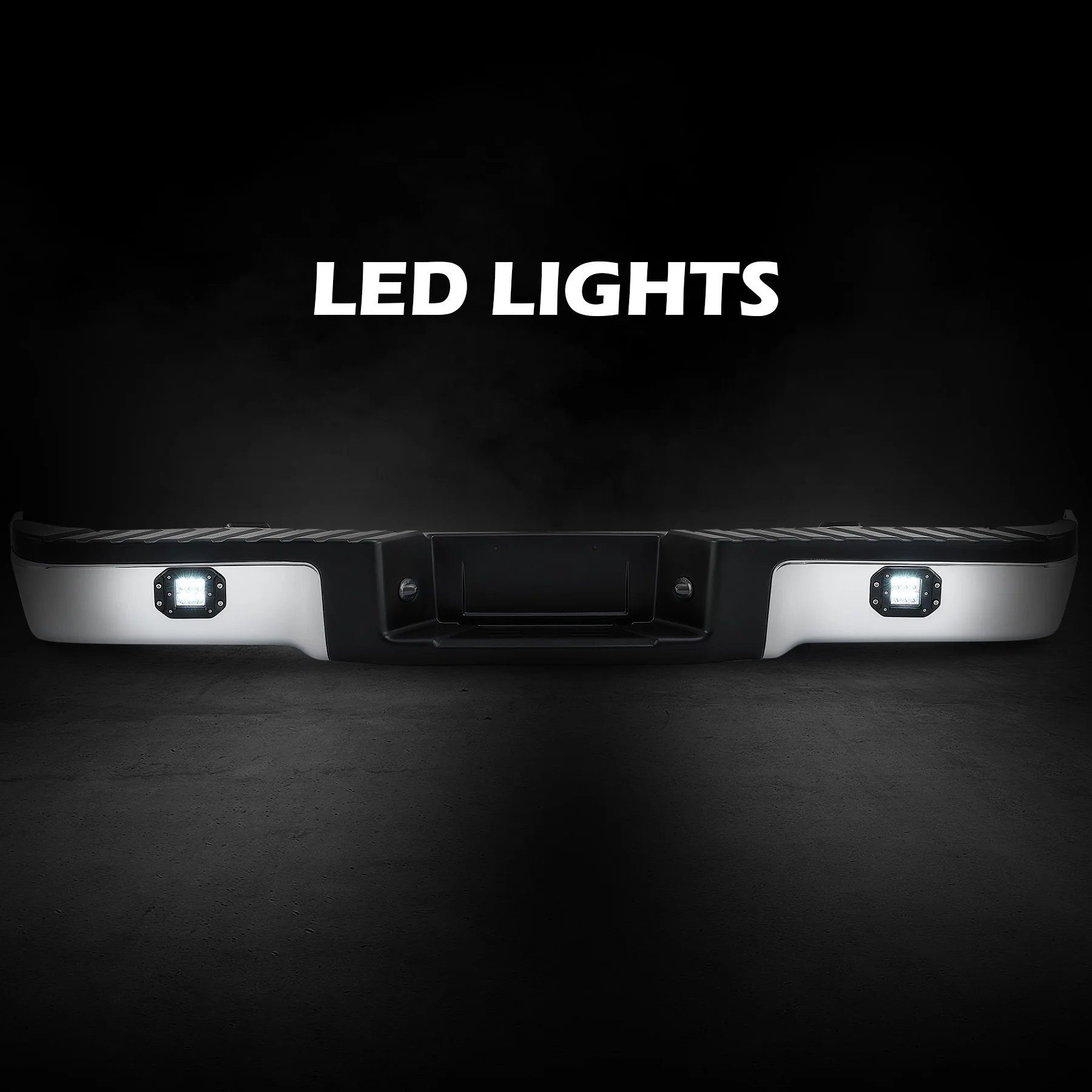 يصلح ل 09-14 فورد F150 F-150 مجموعة المصد الخلفي ث/س ثقوب الاستشعار كروم #3