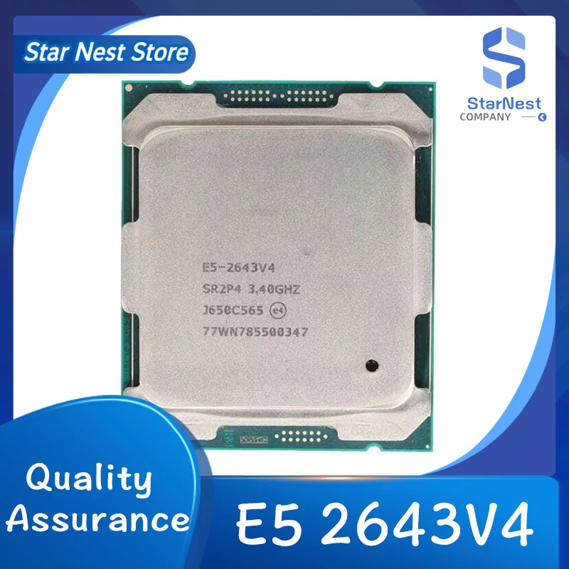 

XEON E5 2643 V4 2643V4 CPU Processor 6 CORE 3.40GHz 20MB L3 CACHE 135W SR2P4