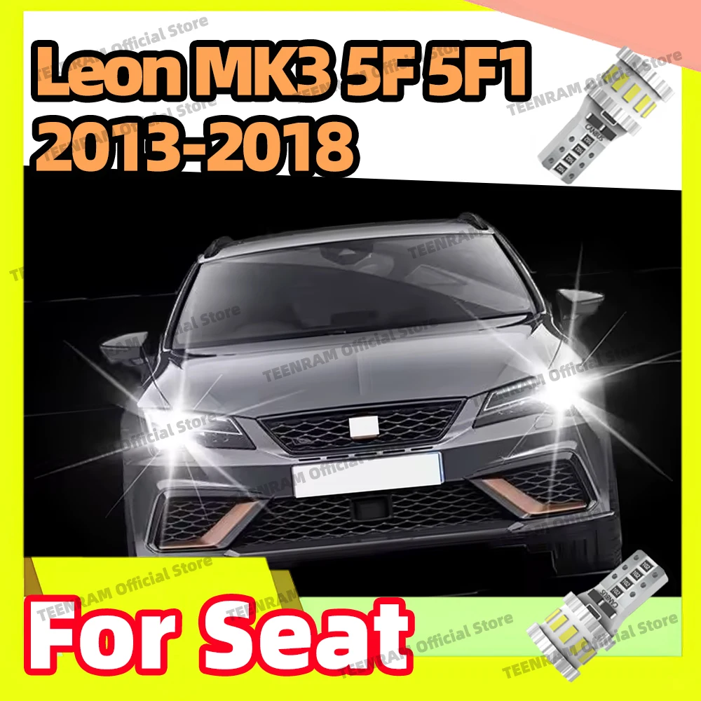 2x T10 LED 194 168 Bulbs 6000K Car Side Signal Lights License Plate Lamps For Seat Leon MK3 5F 5F1 2013 2014 2015 2016 2017 2018
