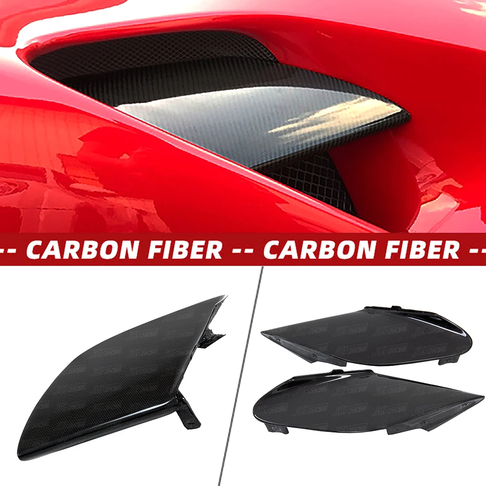 Dry Carbon Fiber Rear Side Vent For Ferrari 488 Gtb Spider (Plain Weave) 2015-2018