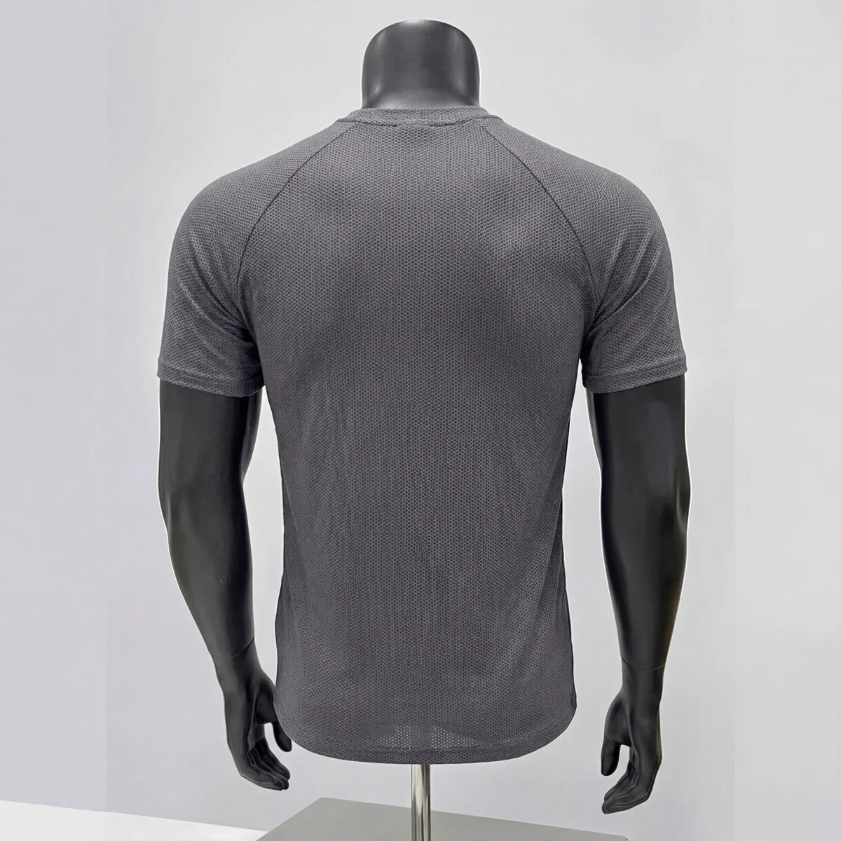 Spring And Summer Honeycomb Grid American Ice Sensitive Quick Drying Sports Print High Elasticity Slim Fit And Stylish T-shirt