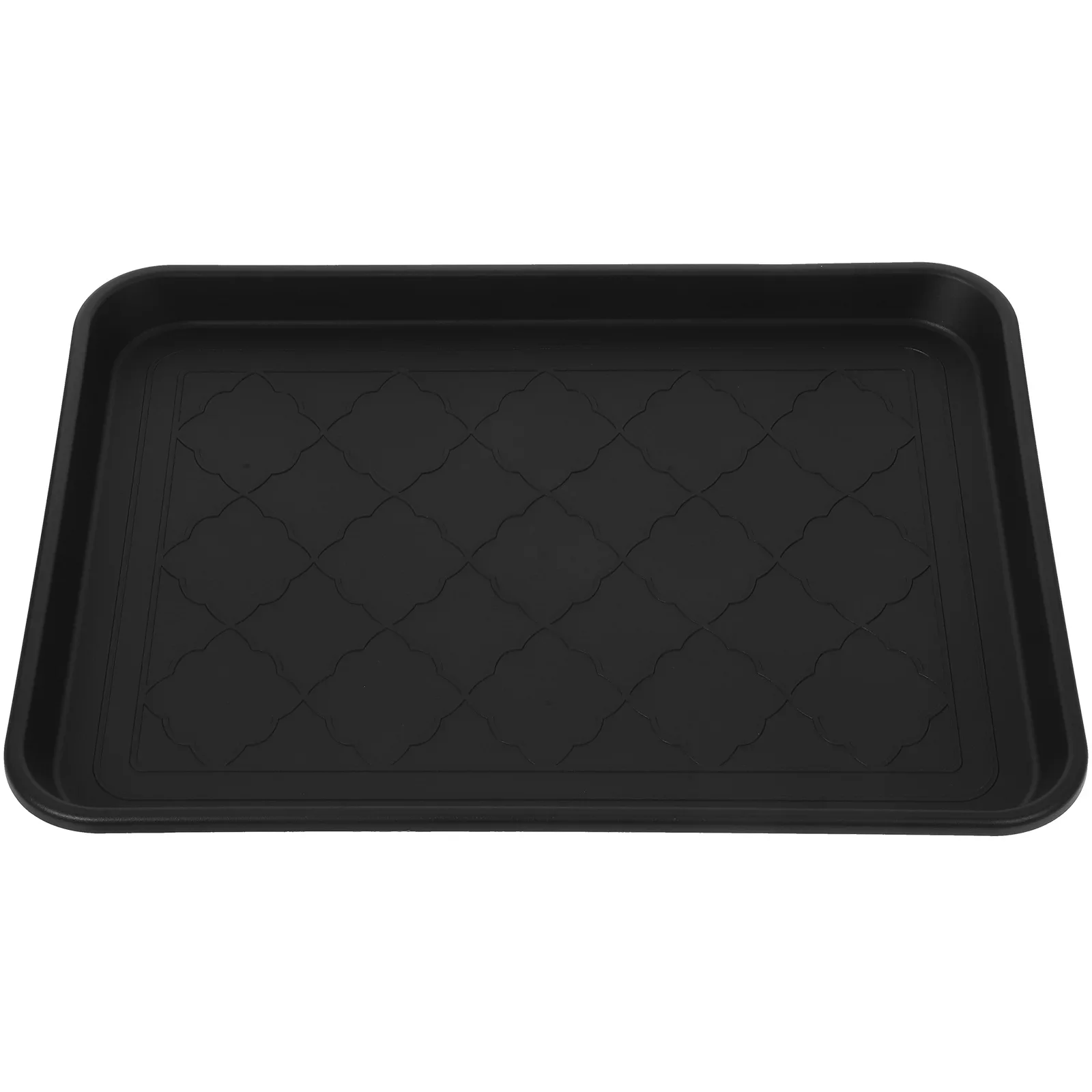 42X32X3Cm Black Shoe Tray Reusable Boot Mat Multifunctional Storage Tray Car Trunk Potted Plant Plate Pet Tray Non Slip