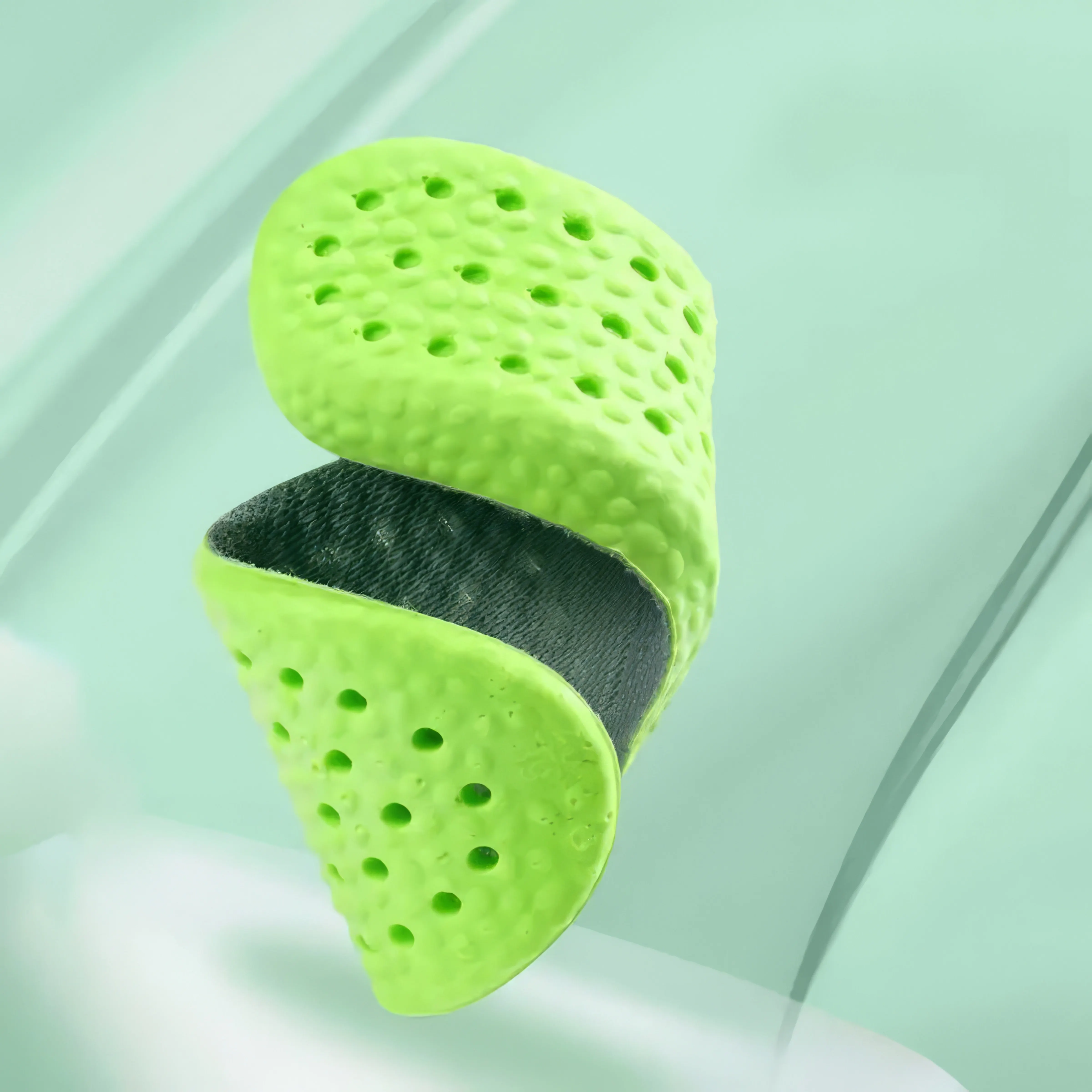 

12 пар зеленых стельок, спортивные стельки, унисекс, мягкие, дышащие, высокоэластичные, амортизирующие стельки для бега