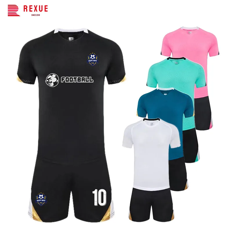 Men Kids Soccer Training Jersey Set Personalized Custom Man Boys Quick Dry Short Sleeve Football Uniform Suit Tracksuit Outfit